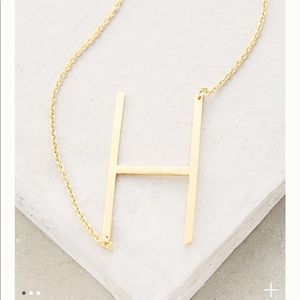 Gold plated H Necklace